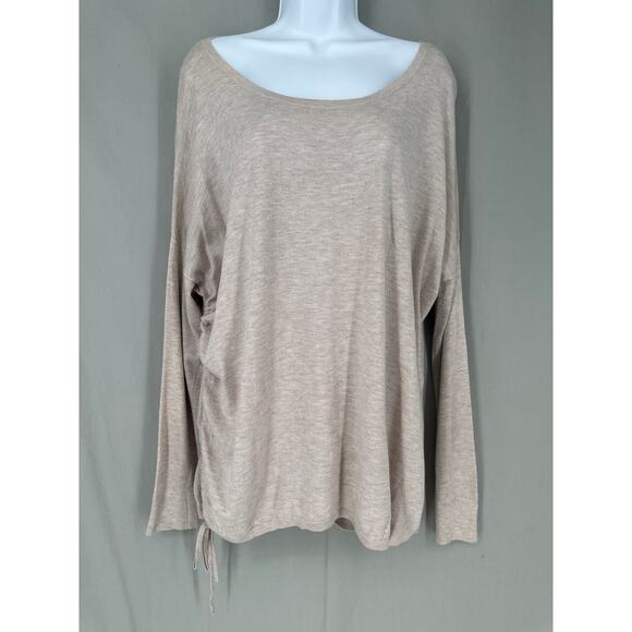 Splendid Sweater Womens XL Beige Pullover Oversized Cozy Lounge Cashmere - Picture 1 of 7